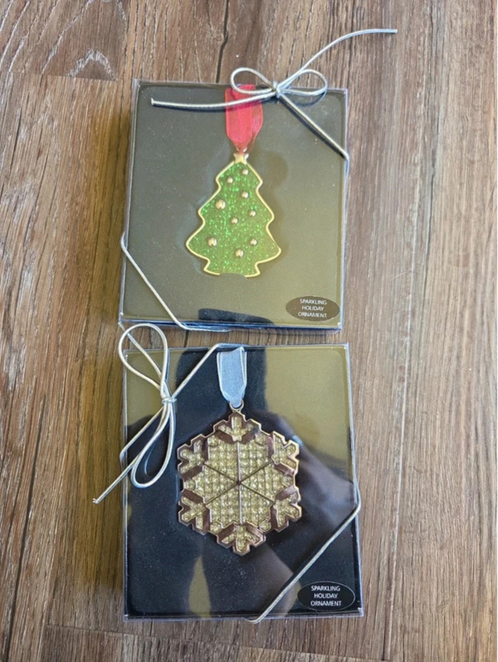 Silver options 2008 sparkly holiday ornaments lot tree snowflake